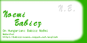noemi babicz business card